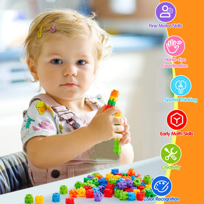 Chichalk Hexagonal Building Blocks 160 Piece, STEM Toys Building Sets Kids Building Toys for 5+ Year Old Boys Girls, Educational Kids Toys Connecting Toys Preschool Classroom Must Haves Birthday Gifts