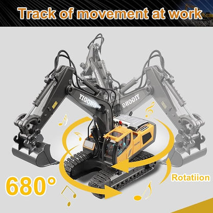 Dwi Dowellin Remote Control Excavator Toys for BoysConstruction Rc Excavators for Kids Age 4-7 8 9 10 Year OldIdeal ToysBatteries Included