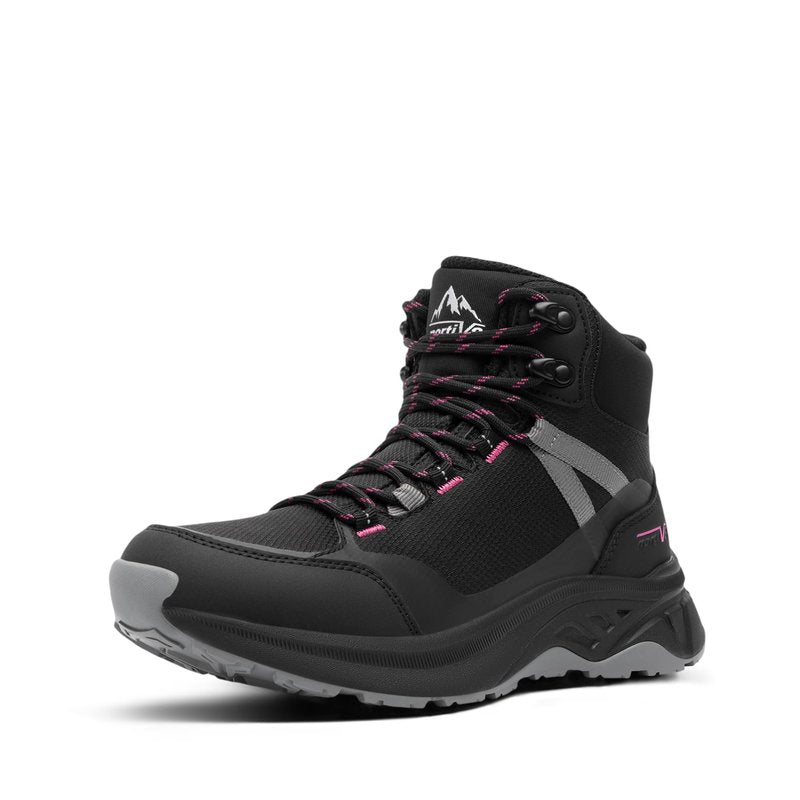 NORTIV 8 Women's Hiking Boots Waterproof Lightweight Outdoor Trekking Comfortable Non-Slip Backpacking Camping Ankle Boot Hollow,Size 8,Black,NWUMHB2501
