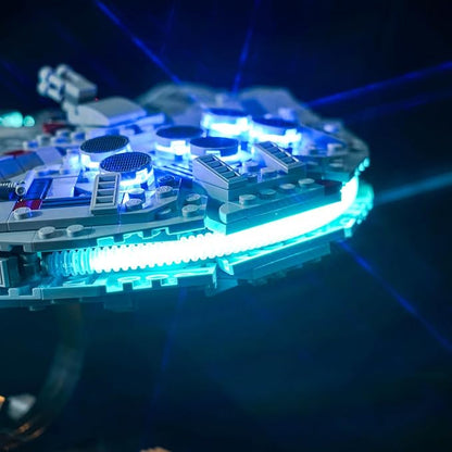 VONADO LED Light Kit Compatible with Lego Millennium Falcon 75375 25th Anniversary (No Models Only Light) Remote Control Creative Lighting Set Compatible with Lego Millennium Falcon Lego Set 75375