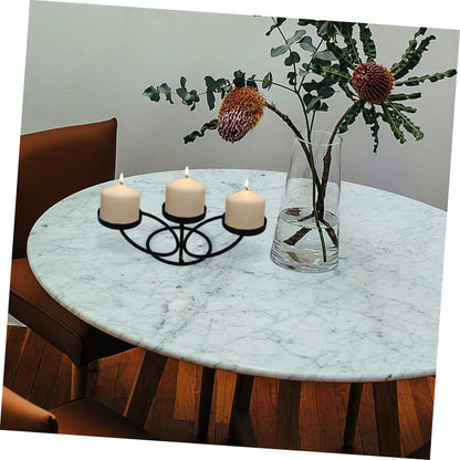 Beaupretty 3 Arms Candle Holders Christmas Metal Candelabra Taper Candle Stand Retro Candle Stand Candlestick Cup for Fireplace Table Wedding Decoration