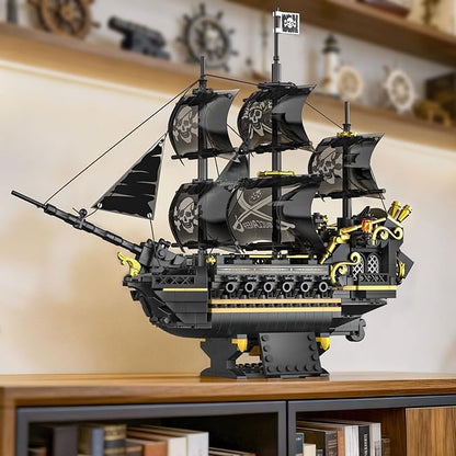 Pirate Ship Building Set for Boys &amp Adults Black Pearl Ship Toys Building Kit Collectible Pirate Boat Valentine Day Birthday Gift for Teens Kids Age 8 12 14+