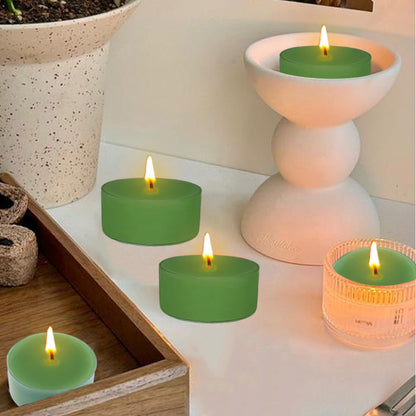 Serene Sage & Coasta Sea Salt Scented Tealight Candle 12Pack Sage Green Tea Light Candles Hand-Poured Smokeless 4 Hour Burn Time Candle Perfect for Relaxation Calming Ambiance Home Spa