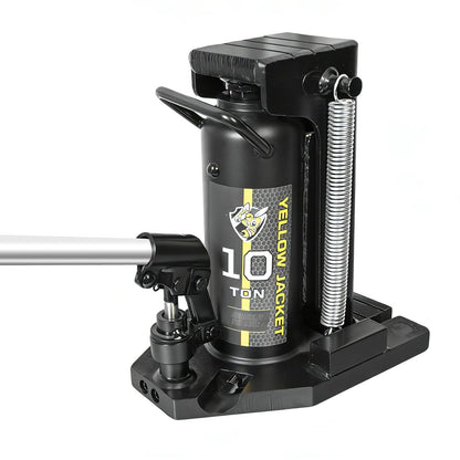 YELLOW JACKET Toe Jack, 10 Ton Saddle/5 Ton Claw 2-in-1 Low Profile Lift Jack, Heavy Duty Hydraulic Claw Jack for Automotive, Machinery, Construction, Farm, Garage