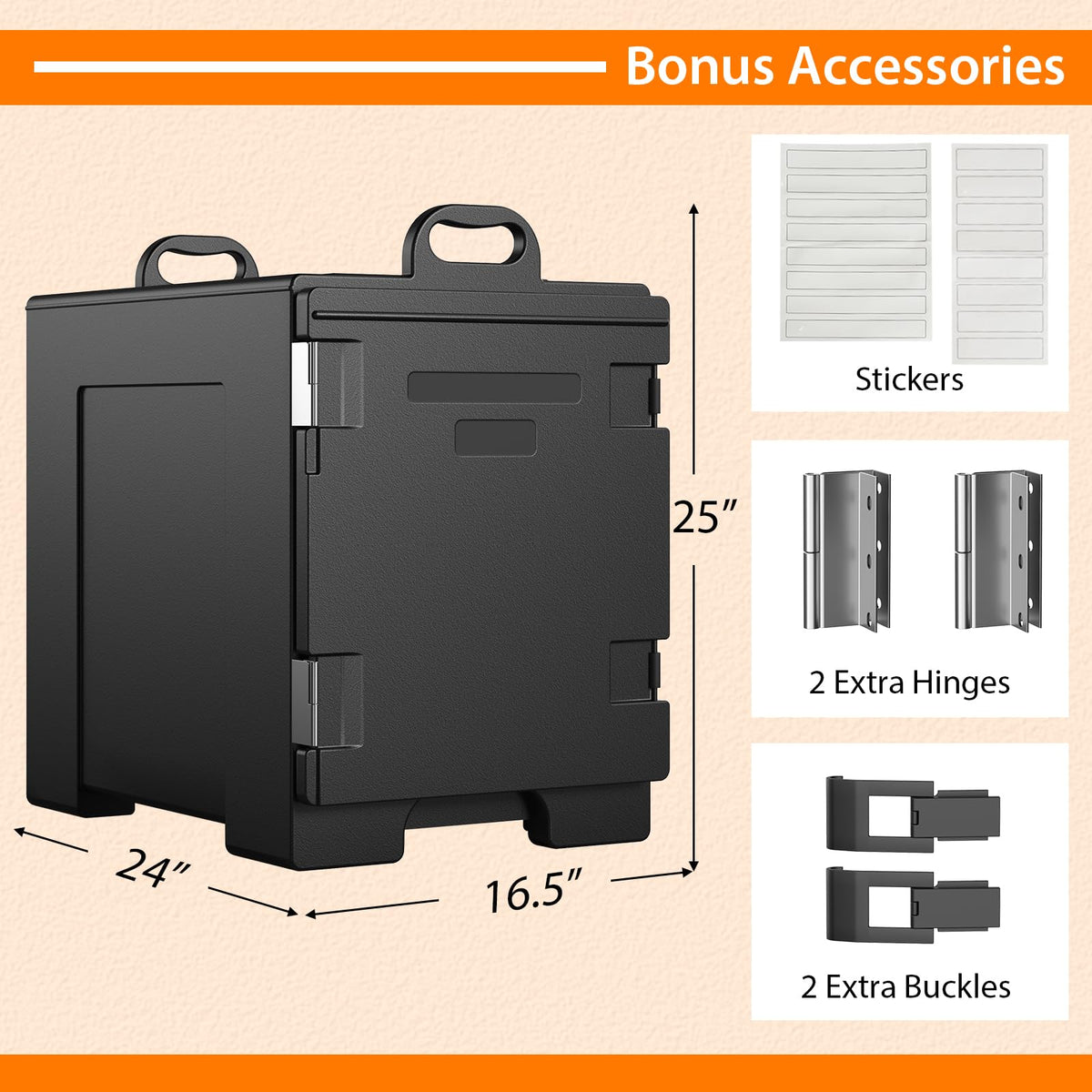 COSTWAY Catering Food Warmers, Hot Boxes Catering for 5 Full-Size Pan, 81 Quart Capacity, Stackable Design, Handles, Portable Insulated Food Carrier for Family Gathering, Canteen, Restaurant