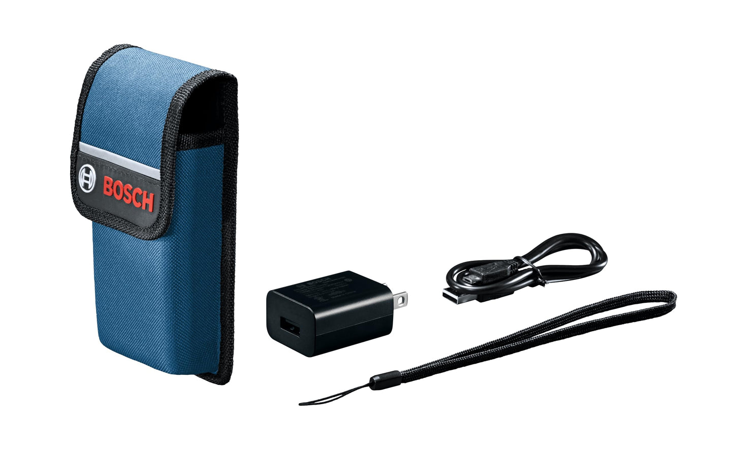 BOSCH GLM400CL 400 Ft Blaze Outdoor Connected Laser Measure, Includes 1.0 Ah 3.7V Lithium-Ion Battery & Charger, Micro USB Cable, Hand Strap, & Pouch