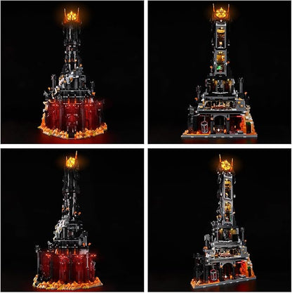 Kyglaring LED Light Kit Compatible with Lego The Lord of The Rings: Barad-dur 10333 Building Blocks Upgraded Lighting Accessories for 10333 Model Set (Model Not Included) RC Version.