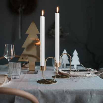 Long Taper Candles White Unscented Ribbed Candlesticks 10 Inch Dinner Tall Candle Smokeless Creative Handmade Candle Sticks for Holiday Weddings Home Decor 2 Pcs