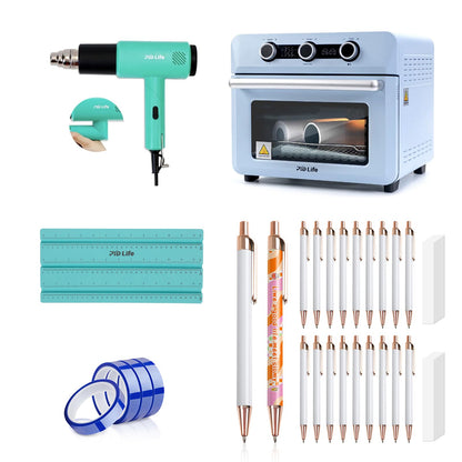 PYD Life 25 L Sublimation Oven Sublimation Starter Benginers Kit Bundle Sublimation Pens with Rose Gold Clip,Sublimation Tape,Heat Blower and Sublimation Pens Wrapping Tools