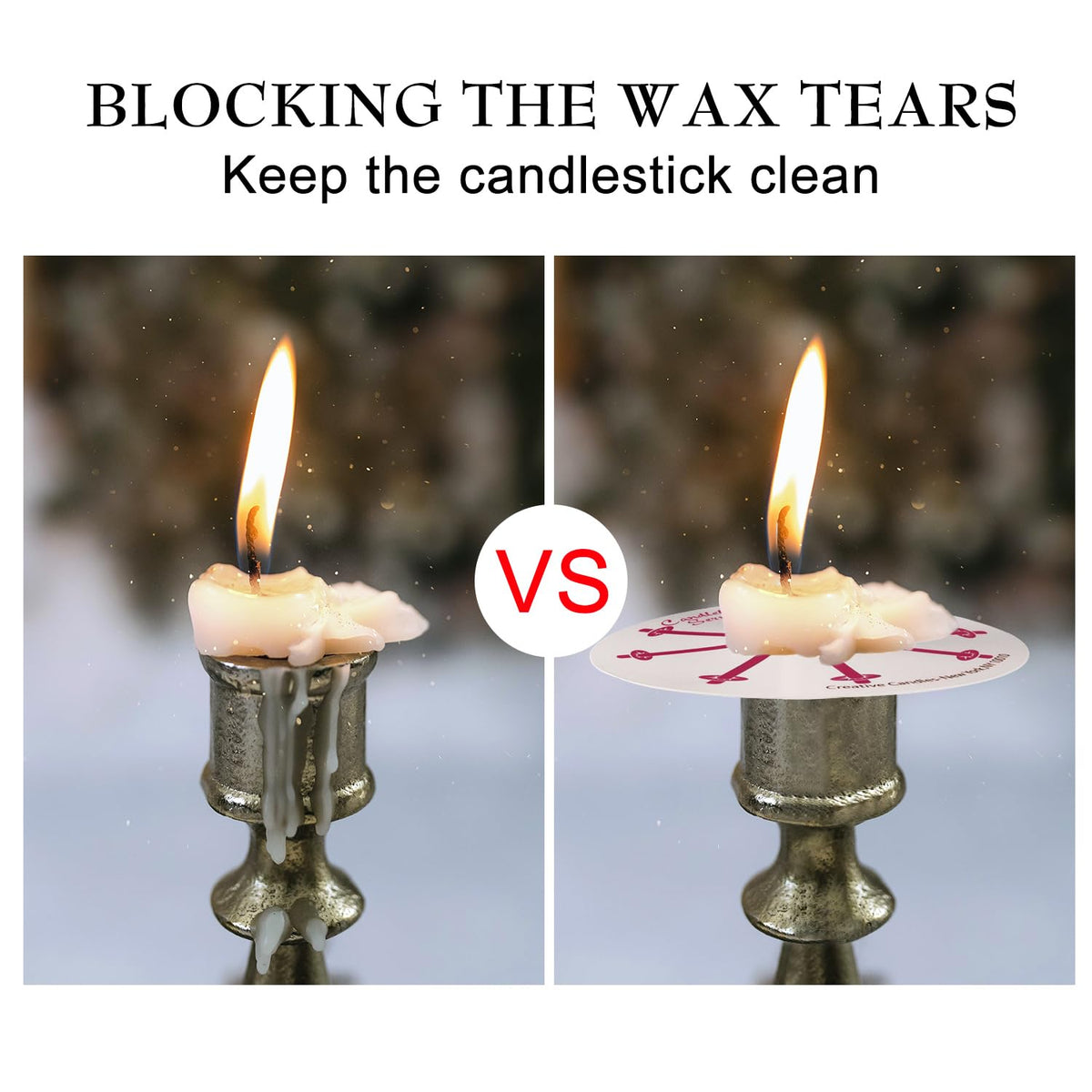 50 Pieces 5-Inch White Unscented Taper Candles with Drip Protectors for Church, Prayer, Shabbat, and Vigil Use