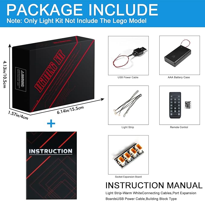 Upgraded Led Light Kit for Lego McLaren P1 42172 Building Set RC Version Compatible with Lego 76295 Gift Idea for Adult Builders and Fans(Model Not Included)