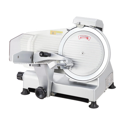 10" Commercial Meat Slicer 550W Dual Motors, Adjustable Thickness 0-14mm, with Safety Blade Cover & Sharpener - for Deli, Restaurant, Home Kitchen Slicing Beef, Ham, Vegetables