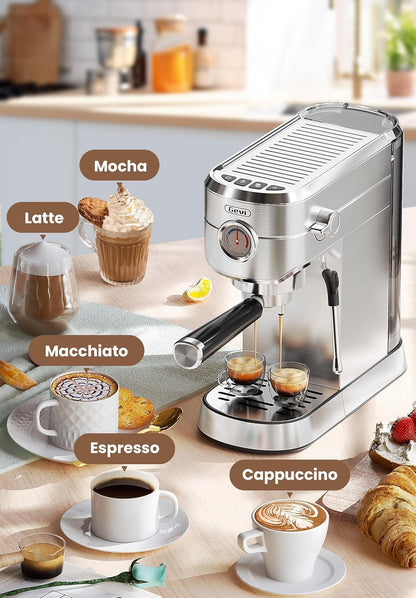 Gevi Espresso Maker 20 Bar & 3pcs Espresso Machine Accessories Set