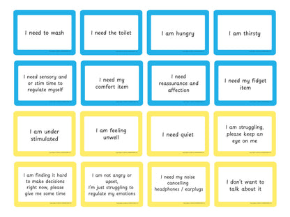 Communication Cards for ADHD and Autism, Special Needs Communication Aid for Non Verbal Adults and Children, Speech Delay Flash Cards