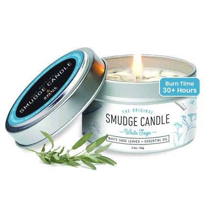 SOUL STICKS Smudge Candle for Cleansing House, Meditation, Chakra Healing, Aromatherapy | 3.5 Ounce Smudge Candle for Spiritual Cleansing (White Sage)