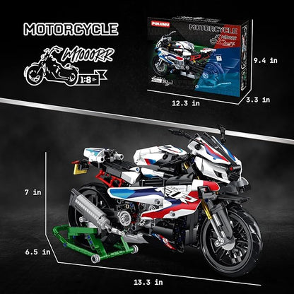912PCS Motorcycle Building Block Set for Adults Compatible with Lego 1000 RR MOC Model Collectible Toys Gifts for Teens Boys Kids