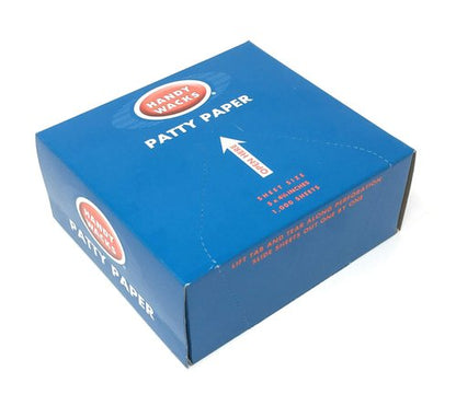 Handy Wacks P-50-X, 5x4-3/4-Inch Hamburger Patty Papers, Disposable Meat Butcher Paper Sheets, 1000-Piece Pack