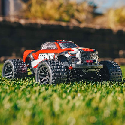 ARRMA RC Truck 1/18 Granite GROM MEGA 380 Brushed 4X4 Monster Truck RTR with Battery &amp Charger Red ARA2102T2