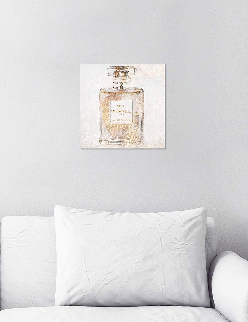The Oliver Gal Artist Co. Parfum Glimmer | Modern Premium Canvas Art prints, 12 in x 12 in, Pastel Pink