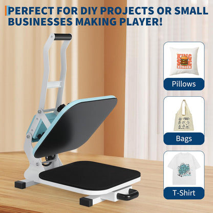 Garvee Heat Press,15x15 Heat Press Machine, Digital Industrial Sublimation Printer for T Shirts, High Pressure Fast Heating Transfer Vinyl Press, Easy to Use,Green