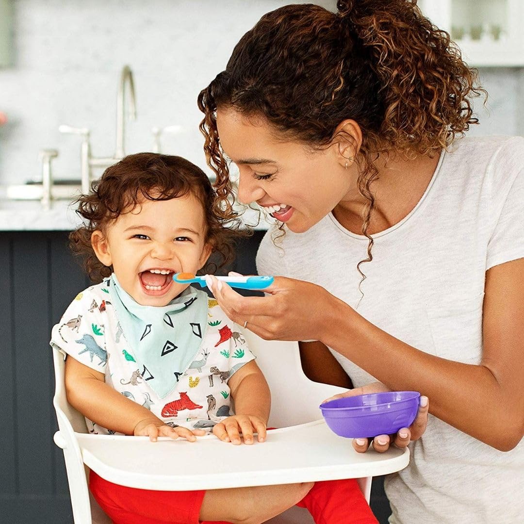 Munchkin® Love-a-Bowls™ 10 Piece Baby Feeding Set, Includes Bowls with Lids and Spoons, Multicolor