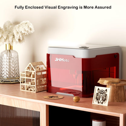 JWHetc X-Pro 5W Laser Engraver Machine, Portable 5000mW Laser Engraver and Cutter Machine for Wood Leather Metal Silicone Paper Glass Cloth,Class 1 for DIY Supports Win/Mobile System/Offline Class 1