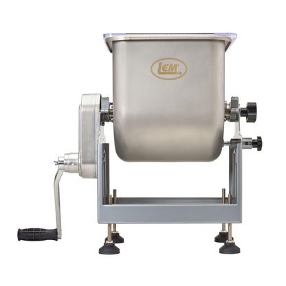 LEM Products BigBite Tilt Meat Mixer, 25 lb Stainless Steel Meat Mixer for Ground Beef, Sausage Making, Kitchen Meal Prep, Manual or Grinder-Driven Mixing for Home Use