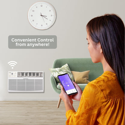 OLMO 14,000 BTU 230V Through-the-Wall Air Conditioner & Heater - Heating & Cooling - Built-In Wireless Smart Kit & Remote Included, R-32 Eco-Friendly Refrigerant
