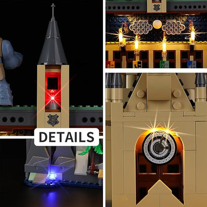 Kyglaring LED Light Kit Compatible with Lego Hogwarts Castle The Great Hall 76435 Building Blocks Upgraded Lighting Accessories for 76435 Model Set Lights Only (Model Not Included) Classic Version