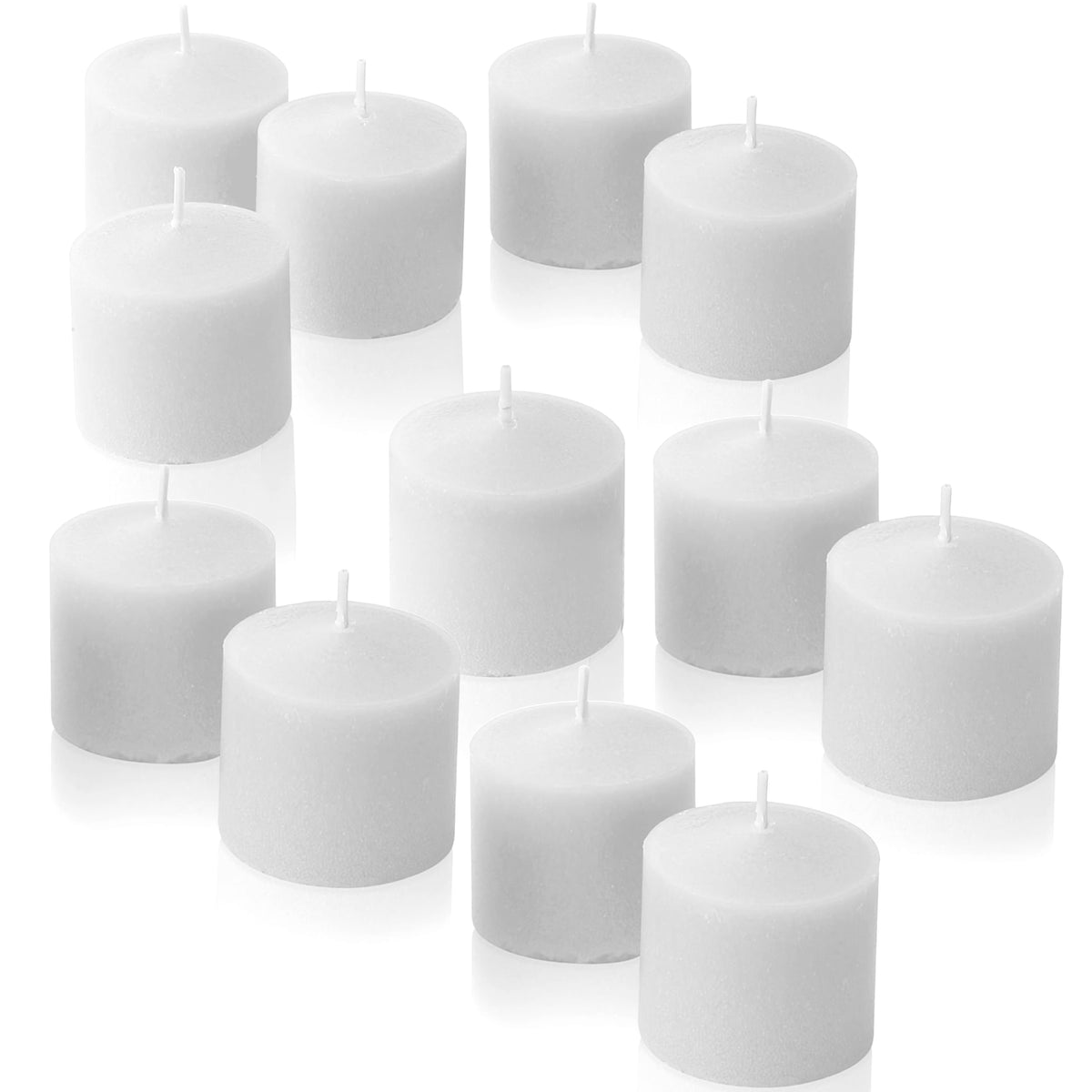 Fresh Linen Scented Votive Candles, Set of 12-1.25" Wax Candles for Home, Scented 10 Hour Burn Time - Aromatherapy, Spa Ambiance, Table Centerpieces & Home Décor