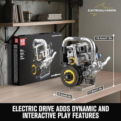 Mould King 10215 Engine Building Kit for Adults MOC Ideas Mini Transmission Engine Model Toy for Display STEM Building Project for Teens 14+(739 PCS)