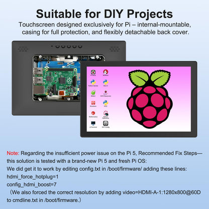 MAGEX 10.1 Inch Touch Screen Monitor with Case - pi screen IPS FHD 1920x1200, 10-Point, pi display with HDMI Dual-Speaker, pi touchscreen for Pi 5/4/3/2/Zero/Win11/10/8/7/VESA, Fan, Stand, Driver-Free