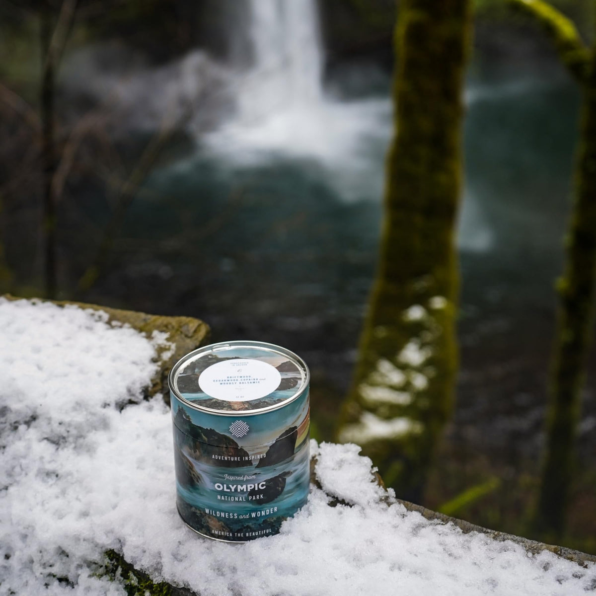 Ethics Supply Co. Olympic National Park Candle - Luxury Scented Candle, Driftwood, Cedarwood & Woodsy Balsamic, 55-Hour Burn Time, Clean Wax, Phthalate-Free, Cruelty-Free - 12oz