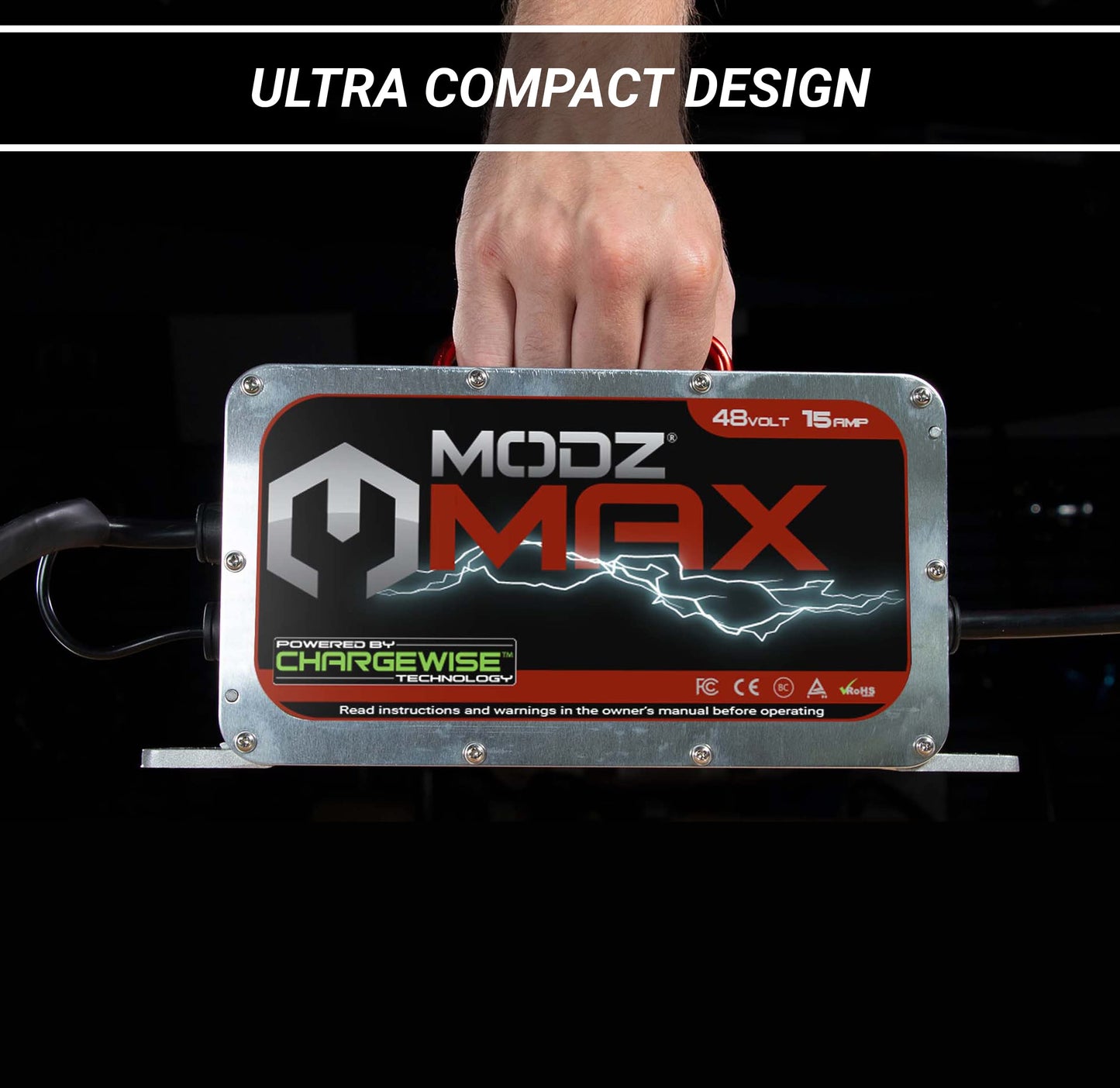 MODZ Max48 15 AMP Club Car Battery Charger for 48 Volt Golf Carts