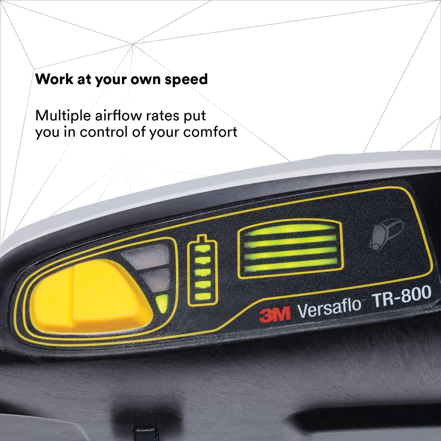 3M PAPR, Versaflo Powered Air Purifying Respirator Assembly TR-814N, Includes Intrinsically Safe Unit and Battery, Airflow Indicator, Easy Clean Belt