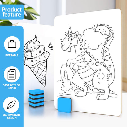 Dry Erase LapBoards, PANDRI 16 Pack Double Sided 12.5 x 9 Inch Whiteboards with 16 Erasers, Dry Erase Boards for Office Students Classroom Teacher Supplies