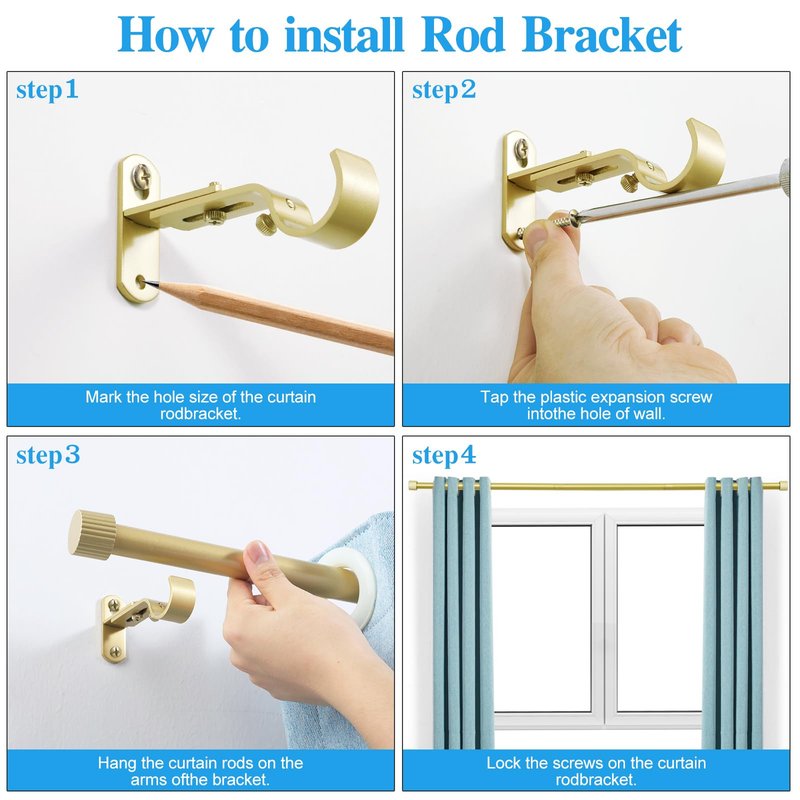AMZSEVEN Curtain Rods for Windows, Drapery Rod 1 inch Diameter, Curtain Rod with Cylindrical Finials (White, 16" to 48" - 1'' rod)