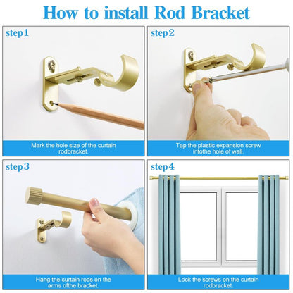 AMZSEVEN Curtain Rods for Windows, Drapery Rod 1 inch Diameter, Curtain Rod with Cylindrical Finials (White, 16" to 48" - 1'' rod)