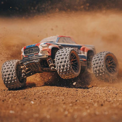 ARRMA RC Truck 1/18 Granite GROM MEGA 380 Brushed 4X4 Monster Truck RTR with Battery &amp Charger Blue ARA2102T1