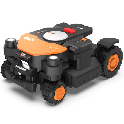 Worx Landroid Vision Cloud 4WD Robot Lawn Mower, No Perimeter Wire Robot Mower for 1 Acre, AI Obstacle Avoidance + RTK Cloud Navigation, 84% Slope, Auto Mapping, App Control, Cut-to-Zero, WR344