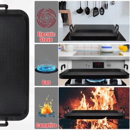 CukAid Flat Top Grill - Non-Stick Stovetop Griddle, Aluminum, Dishwasher Safe