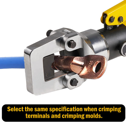 TOORGO Crimping Tool, 6 AWG to 1000 MCM Hydraulic Plier, 20 Ton Copper and Aluminum Terminal Wire Lug Hydraulic Crimper, Crimping Tool Kit with 13 Dies