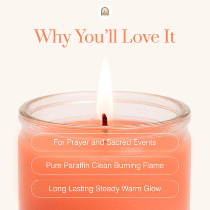 Alumenza 6 Pack Divino Níno Jesus Candle in Glass Jar 90 Hours – Paraffin Wax, Clean Burning Unscented | Large & Tall Devotional Prayer Pillar Candles for Home, Memorial, Rituals