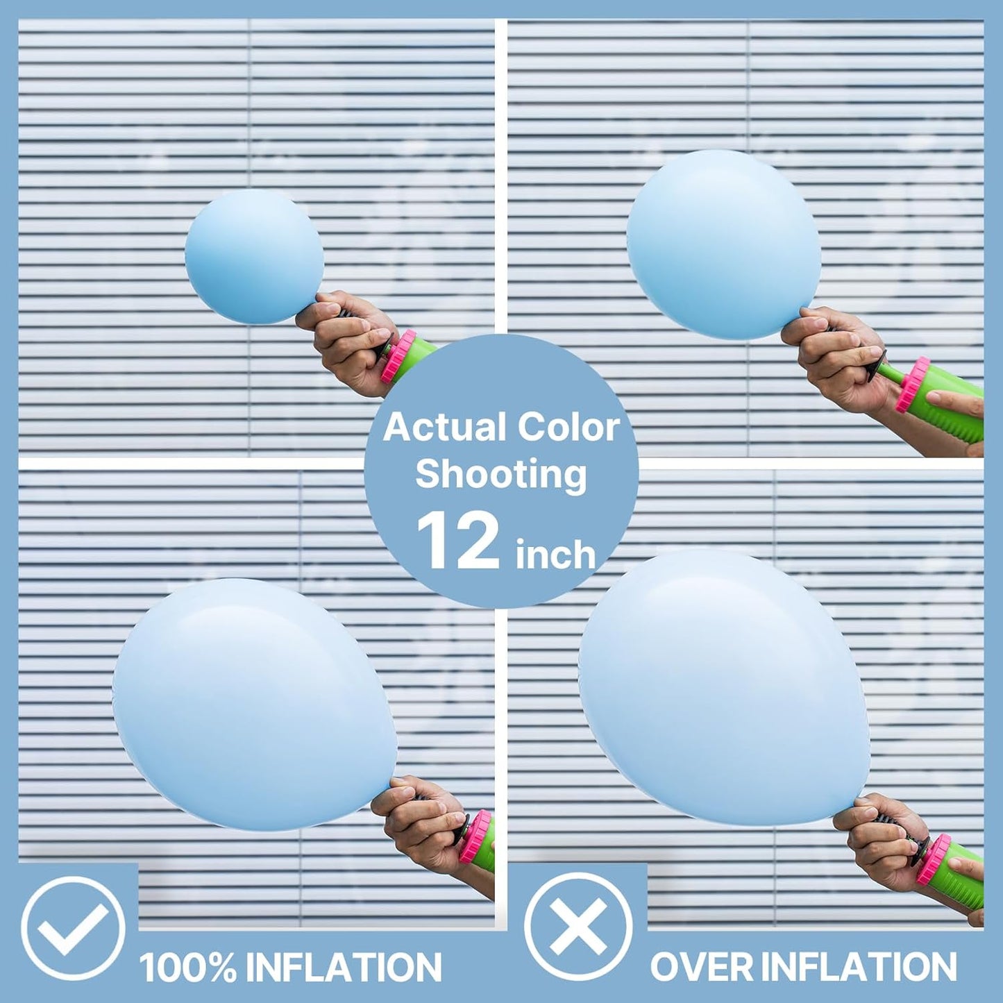 PartyWoo Baby Blue Balloon Arch Kit - 127pcs in Various Sizes for Graduation & Baby Showers