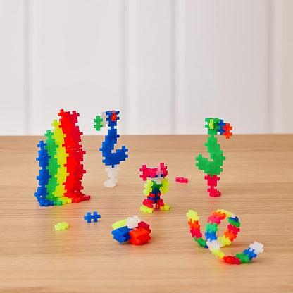 PLUS PLUS Learn to Build Set Interlocking Mini Building Blocks 3D Puzzle Construction Stem Toy for Kids - Basic Mix 400 Pieces