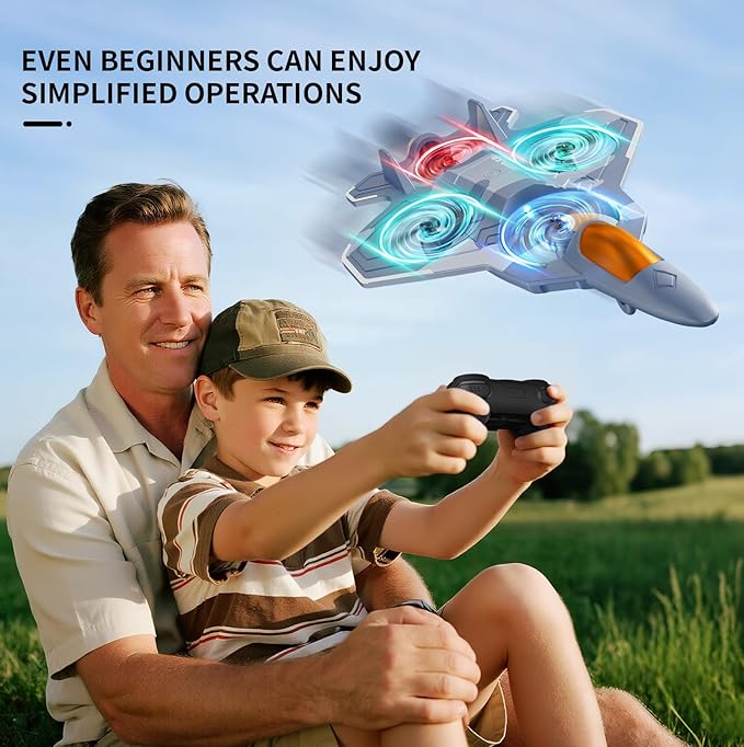 RC Planes for Kids Adults V50 Foam Remote Control Airplane Jet Helicopter Drone Toys for Kids Adults 8-12 12-16 Remote Control Plane Airplane Toys with Led Lights 360° Flip Stunt Rotation