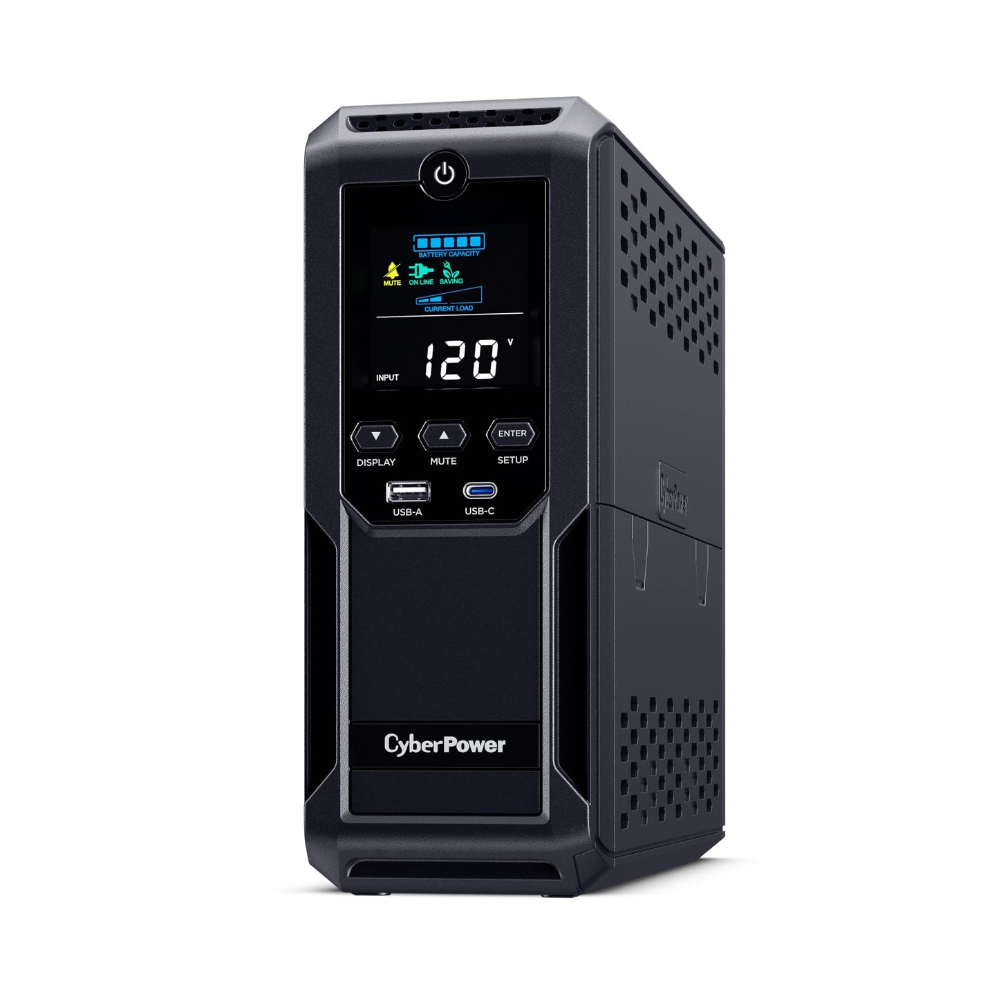 CyberPower BRG1500AVRLCD2 Intelligent LCD UPS Battery Backup and Surge Protector, 1500VA/900W, 12 Outlets 2 USB Ports, AVR, Mini-Tower, UL Certified, 5-Year Warranty