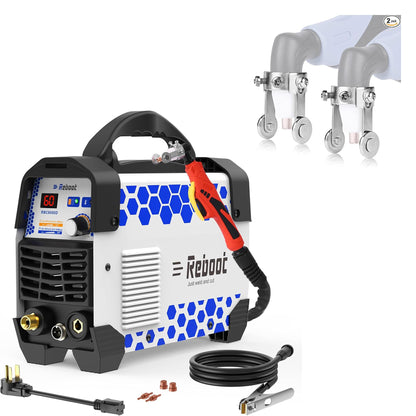 Reboot 60A Plasma Cutter Dual Voltage 120V/240V with Reboot 2PCS PT-31 Roller Guide Wheel Spacer Circle Compass Stand Off