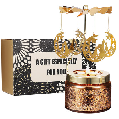 Cat Candle Gifts for Women, Birthday Gifts for Mom Daughter Sister Wife, Unique Gift for Friends Women, Rotatable Scented Candles Gift for Christmas Anniversary Mothers Day (Moon and Cat)