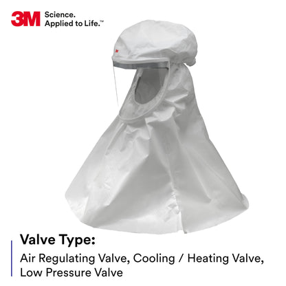 3M Versaflo Economy Hood, S-403L-20, Medium/Large, Pack of 20, Coverage for Dust and Paint Spray, Liquid Splash Protection for Eyes and Face, Lightweight, White